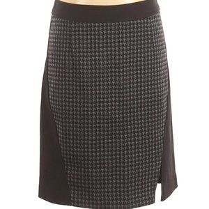 Laundry by Shelli Segal Houndstooth Black and Grey Pencil Skirt sz 4 EUC